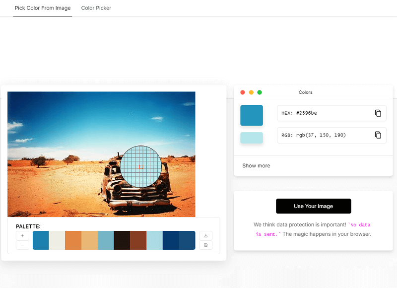 Görüntü Renk Seçici – HEX, RGB, CMYK Kodları