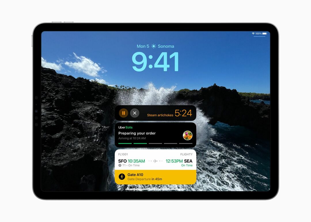 Lukitusnäytön toiminnot iPadOS 17:ssä