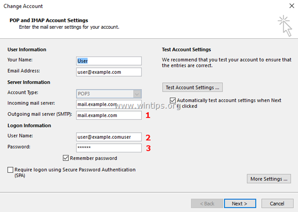 opravit Relay Access Denied