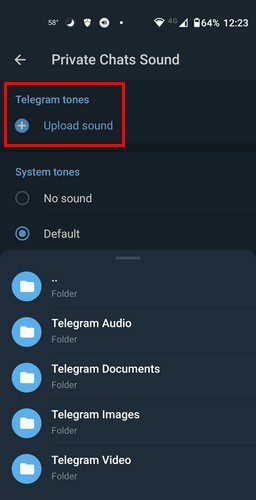 Sonido de notificación de Telegram