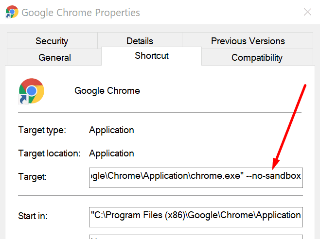 chome no sandbox komandinis kompiuteris