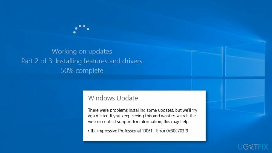 opraviť chybu 0x800703f9 pri aktualizácii systému Windows 10