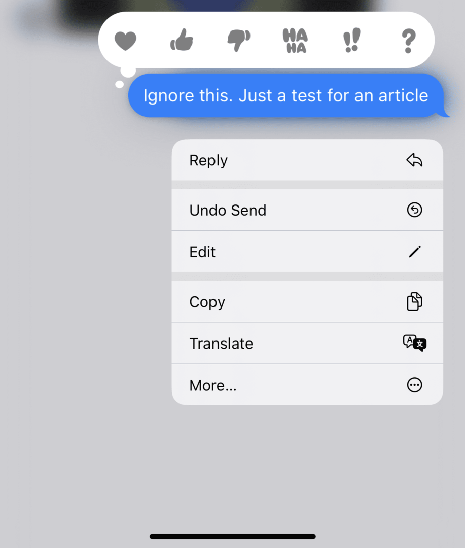 iOS 16:n viestien lähettämisen peruutus iPhone 2:ssa