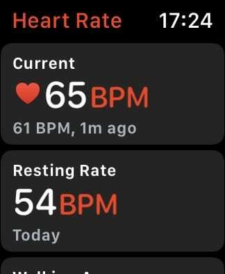 Apple Watch Herzfrequenz-App
