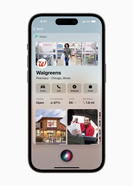 Vaizdas, kuriame parodyta „Apple Business Connect“ „iPhone“.