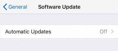 გამორთეთ ავტომატური განახლებები iPhone-ზე iOS 12-ისთვის