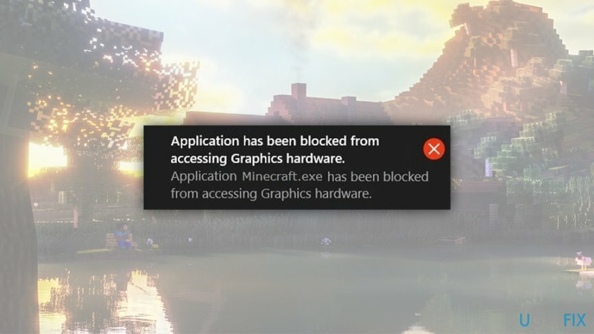 Aplikaciji je blokiran pristup ispravku pogreške grafičkog hardvera