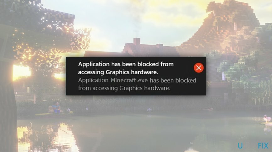 एप्लिकेशन को ग्राफिक्स हार्डवेयर एरर फिक्स तक पहुंचने से रोक दिया गया है
