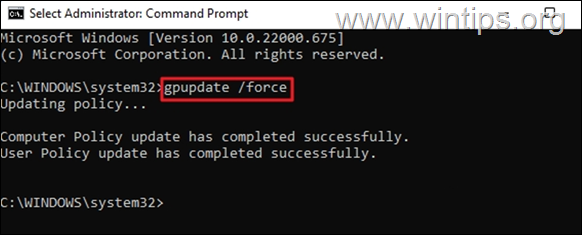 gpupdate force