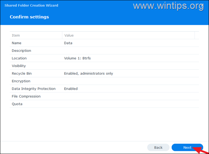 Synology साझा फ़ोल्डर कैसे बनाएं।