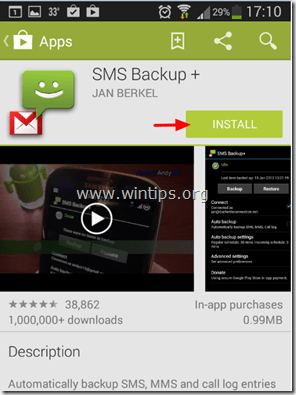 Instalare-SMS-Backup