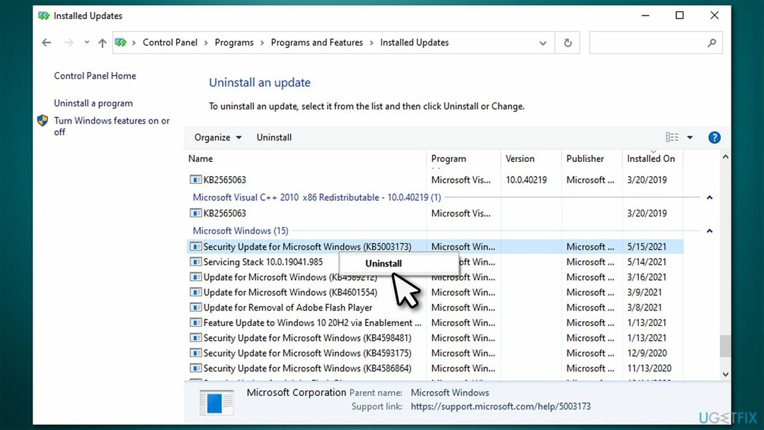 Windows-Update deinstallieren