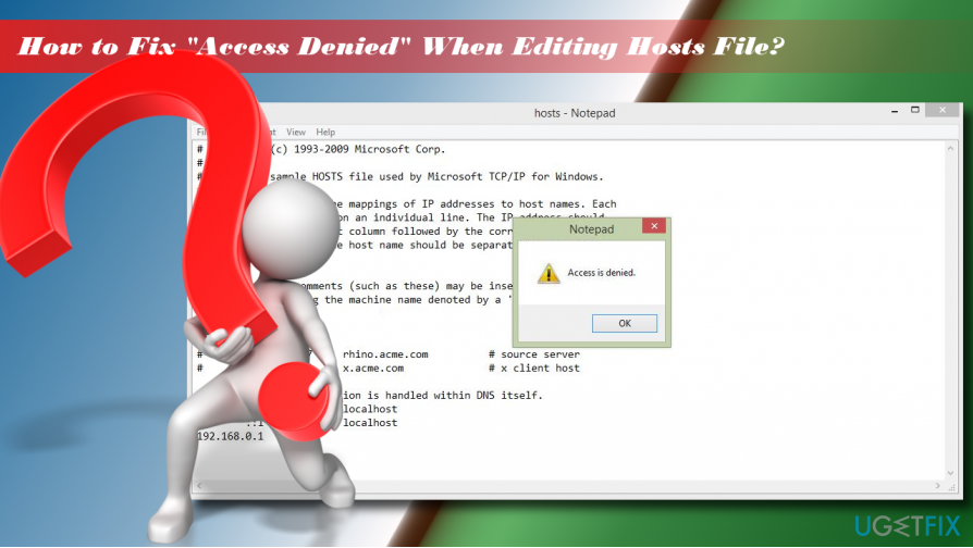 Come correggere l'accesso negato durante la modifica del file host