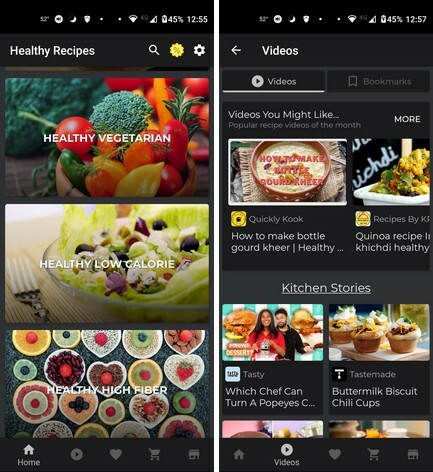 Aplikacija Zdrava prehrana za Android