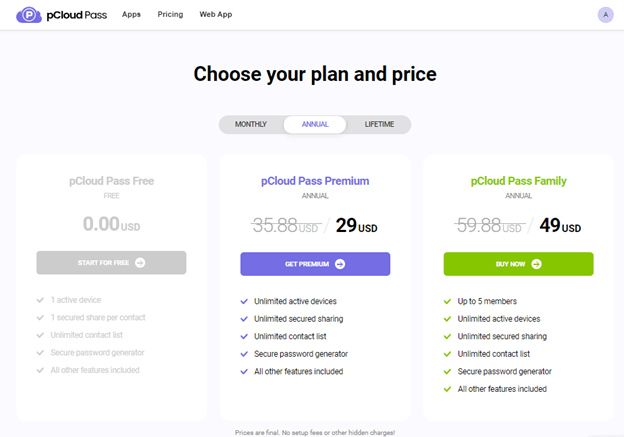 pCloud – aastaplaan