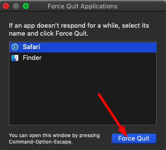 Erzwingen Sie das Beenden von Anwendungen Macos