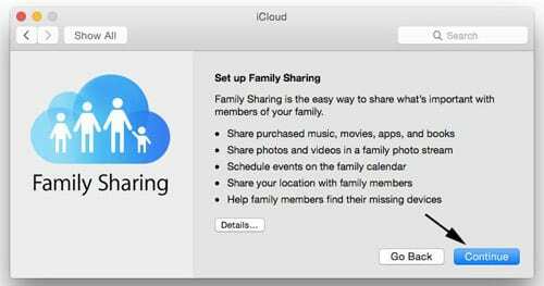 iCloud-Configurare-Partajare în familie 