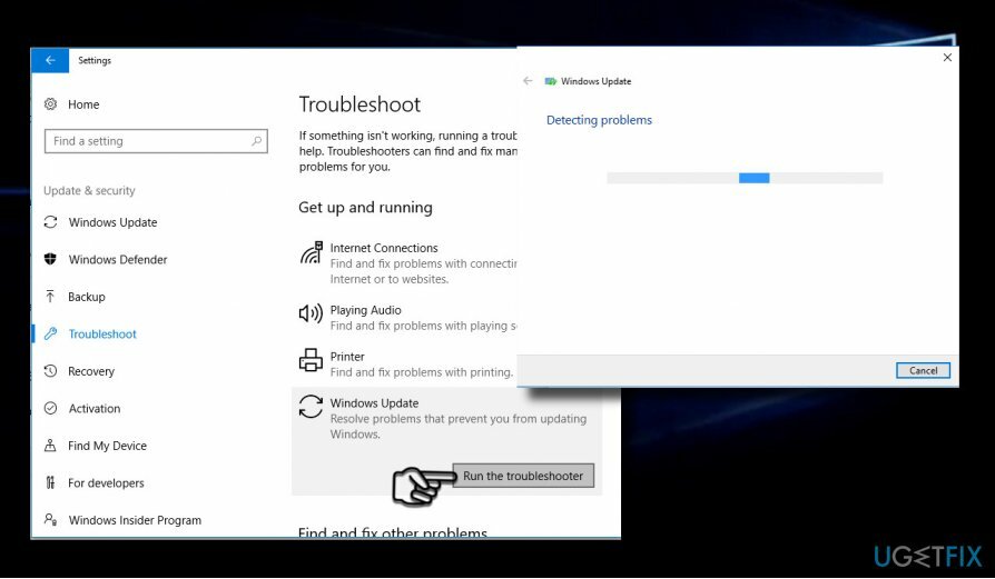 Εκτελέστε το Windows Update Troubleshooter