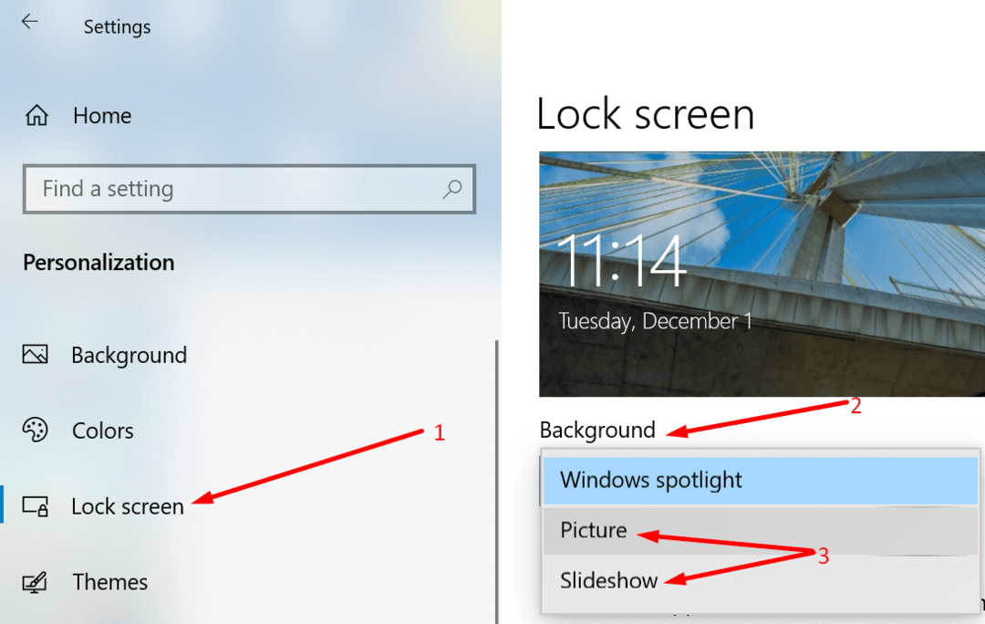 змінити фон блокування екрана windows 10