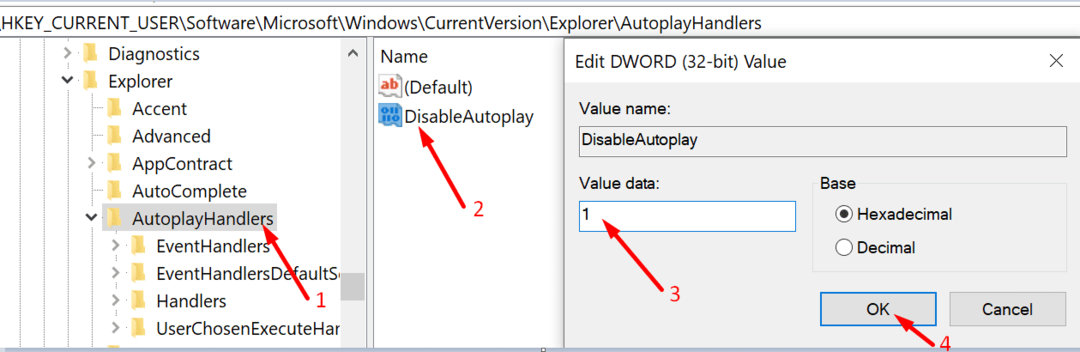 Autoplay-Registrierungseditor deaktivieren