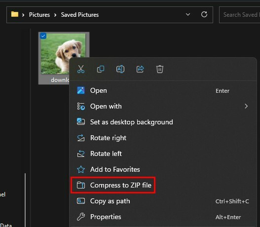 Komprimirajte u Zip datoteku u sustavu Windows 11