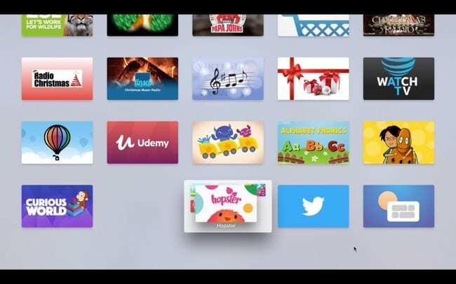 Pindahkan aplikasi ke folder di Apple TV