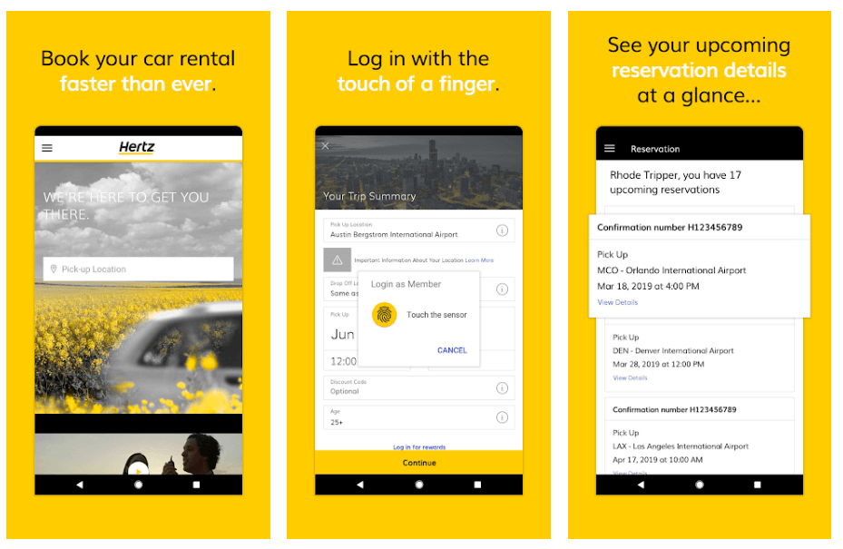 Hertz - Beste Autovermietungs-App