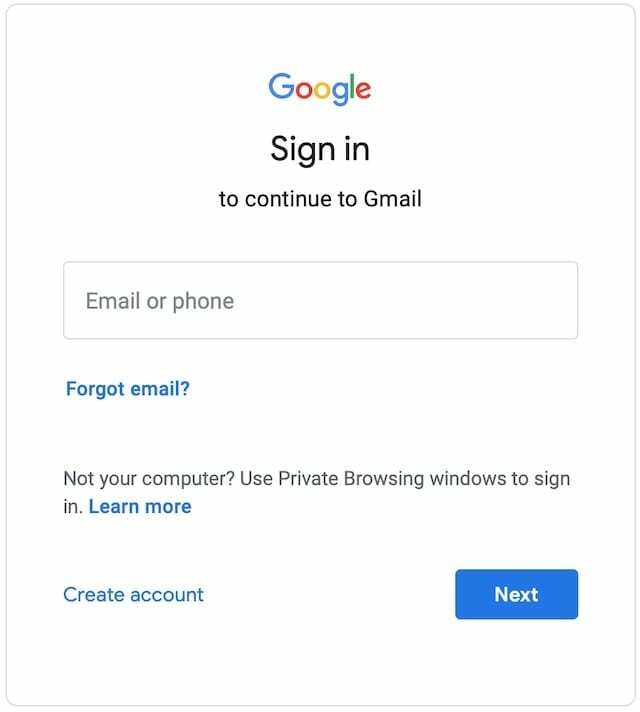 Google login side