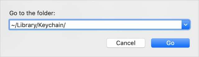 Přejděte do složky Keychain Library ve Finderu