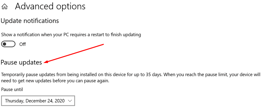 Updates anhalten Windows 10