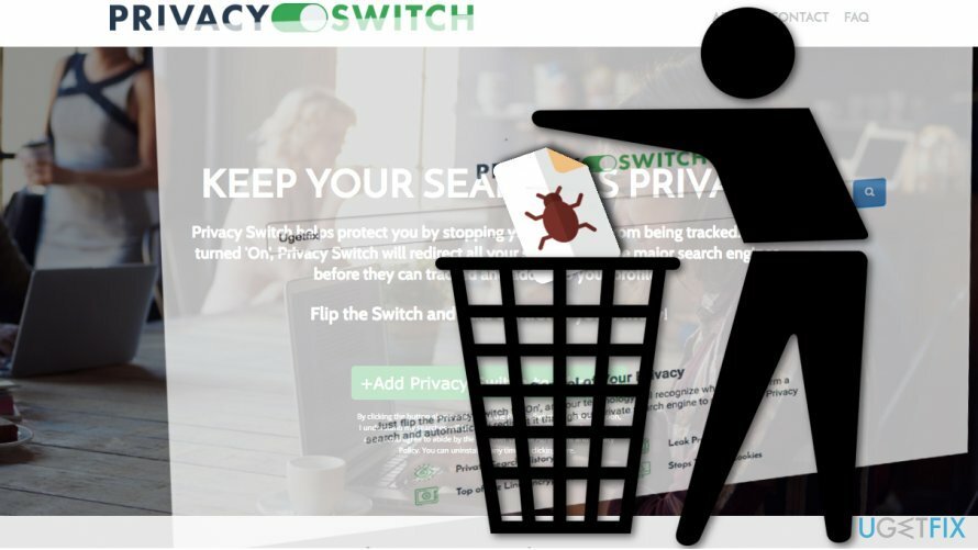 Kuvaus Privacy Switchin poistamisesta