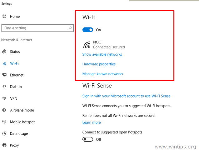 Windows 10 ხელმისაწვდომი უკაბელო ქსელების ჩვენება