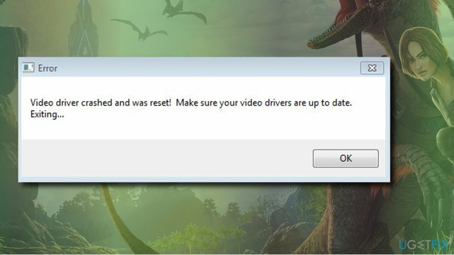 Ошибка «Видеодрайвер разбился и был сброшен»