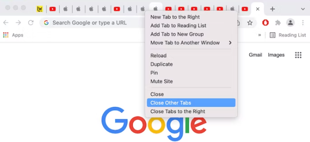 Schließen Sie unnötige Browser-Tabs auf dem Mac