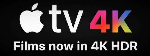 Apple TV 4K HDR logo.