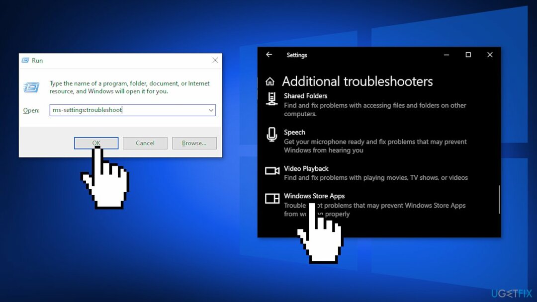 הפעל את פותר הבעיות של Windows Store Apps