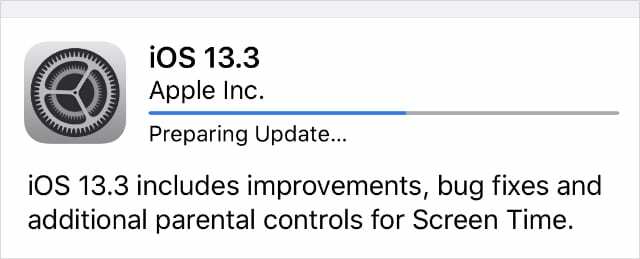 iPhone-software Opdatering af statuslinje