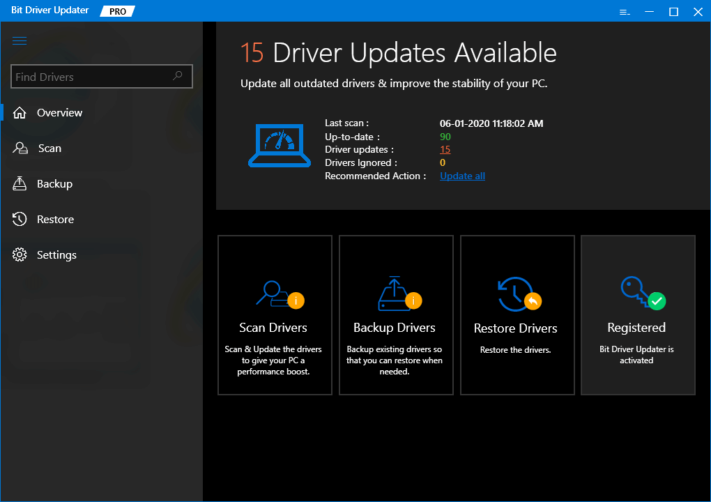 Bit Driver Updater-Meilleur pilote de mise à jour