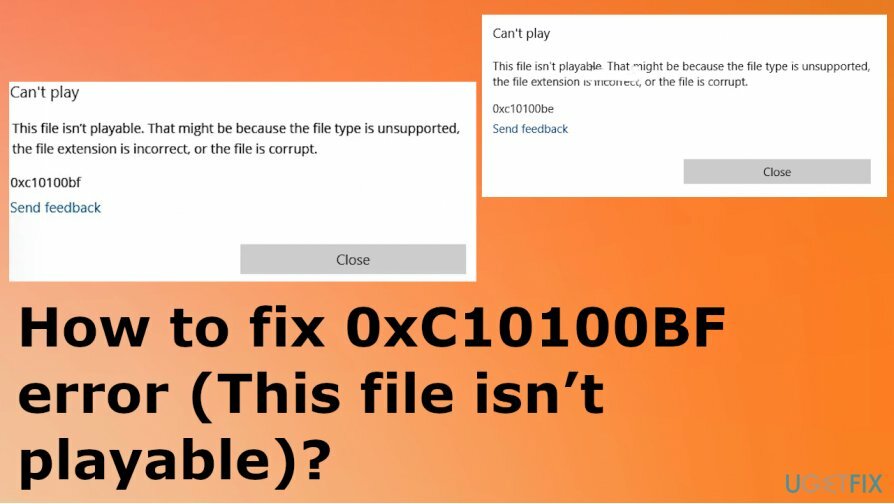 Ошибка 0xC10100BF (этот файл не воспроизводится)