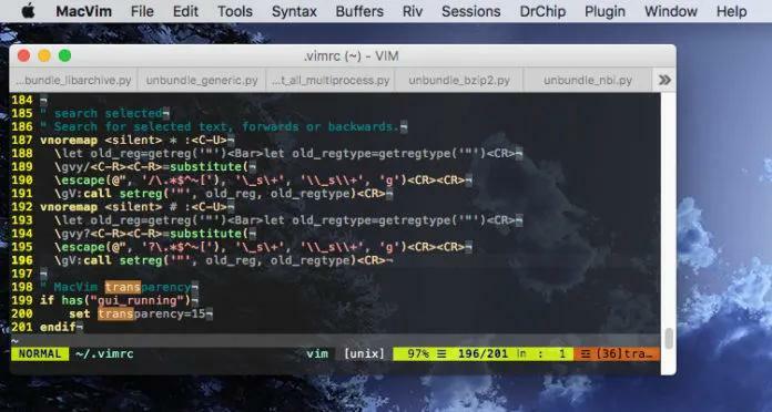 MacVim Texteditor