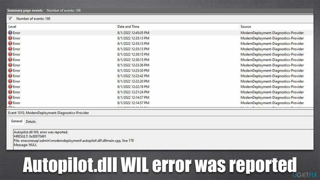 Πώς να διορθώσετε το " Autopilot.dll σφάλμα WIL αναφέρθηκε" στα Windows;
