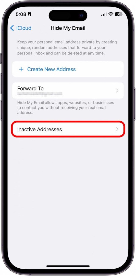 Ако искате да активирате отново или напълно да изтриете този адрес, сега можете да докоснете Неактивни адреси.