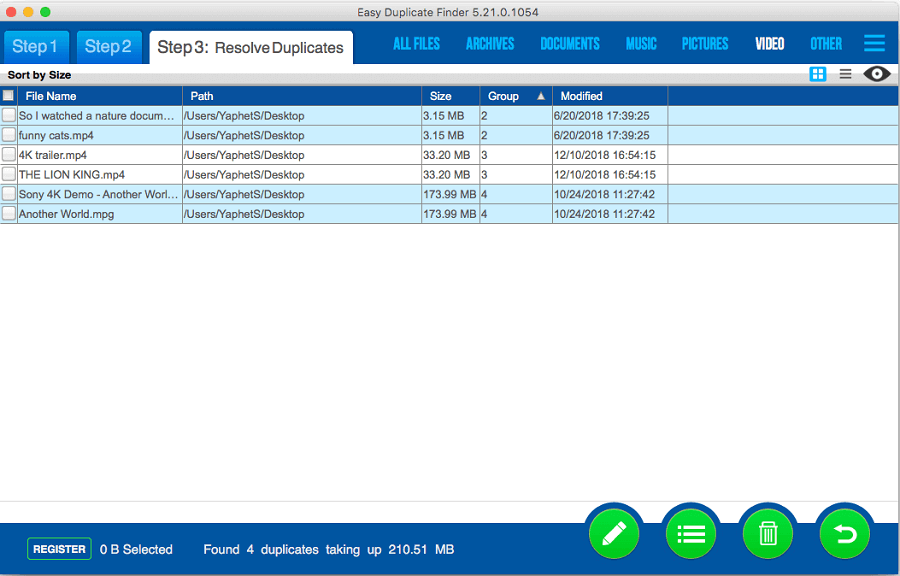 Buscador fácil de duplicados