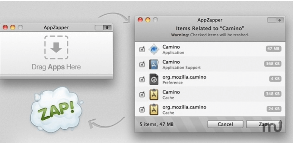 App Zapper - лучший деинсталлятор для Mac