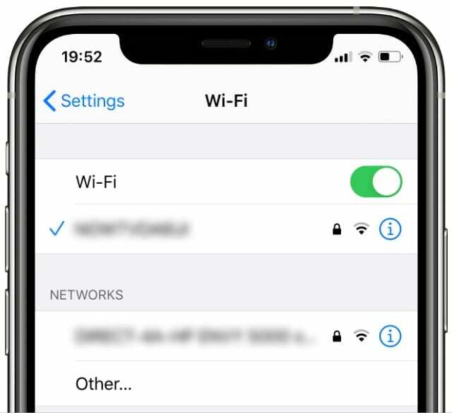 Impostazioni Wi-Fi iPhone 11 Pro
