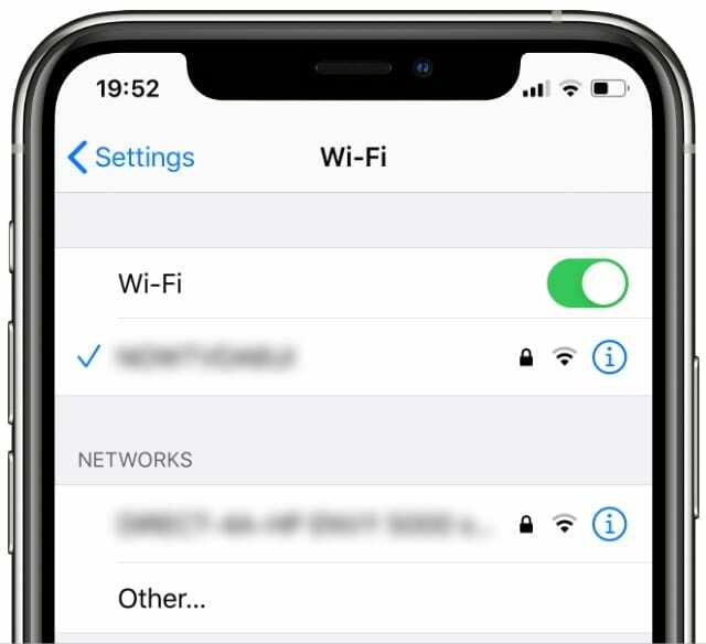 iPhone 11 Pro Wi-Fi beállítások