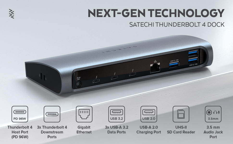 Bestes Zubehör für M2 Mac Mini - Satechi Thunderbolt 4 Dock