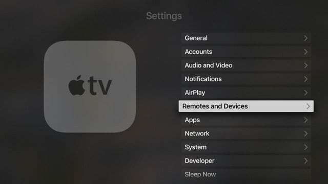 Paramètres des télécommandes sur Apple TV