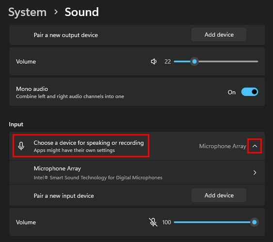 Odvolanie zariadenia na prístup k zvuku Windows 11