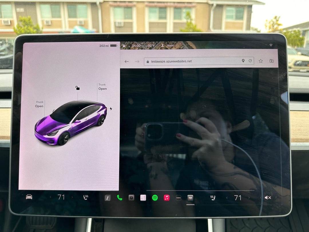 Pada titik ini, Browser Tesla saya mogok, yang sayangnya umum terjadi.